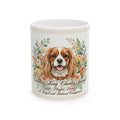 Cavalier King Charles Spaniel Floral Ceramic Mug – Dog Lover Coffee Cup (11oz)